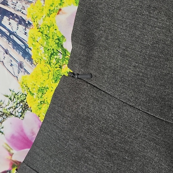 Lane Bryant Gray Pencil Skirt with Black Accent New Size 16 - Picture 4 of 5